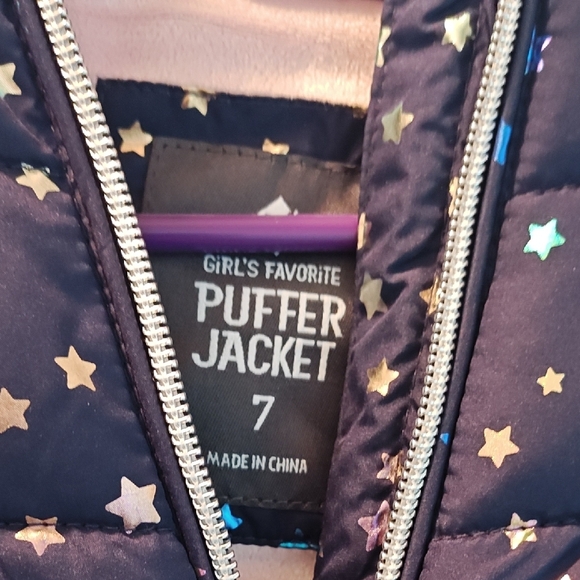 Kids Starry Night Puffer Jacket - Picture 3 of 3